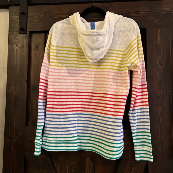 Joules Multicolor Striped Hoodie Long Sleeve Sweatshirt Top 14 - Picture 2 of 6